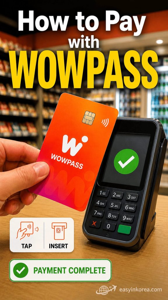 How to Pay with WOWPASS at a store payment terminal in Korea
