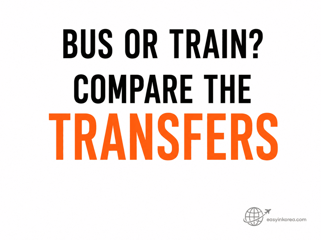Dongdaemun to Incheon Airport with Heavy Luggage decision image comparing bus or train by physical transfer burden