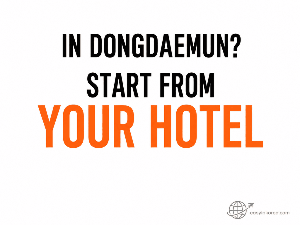 Dongdaemun to Incheon Airport with Heavy Luggage decision image showing travelers to start from their actual hotel