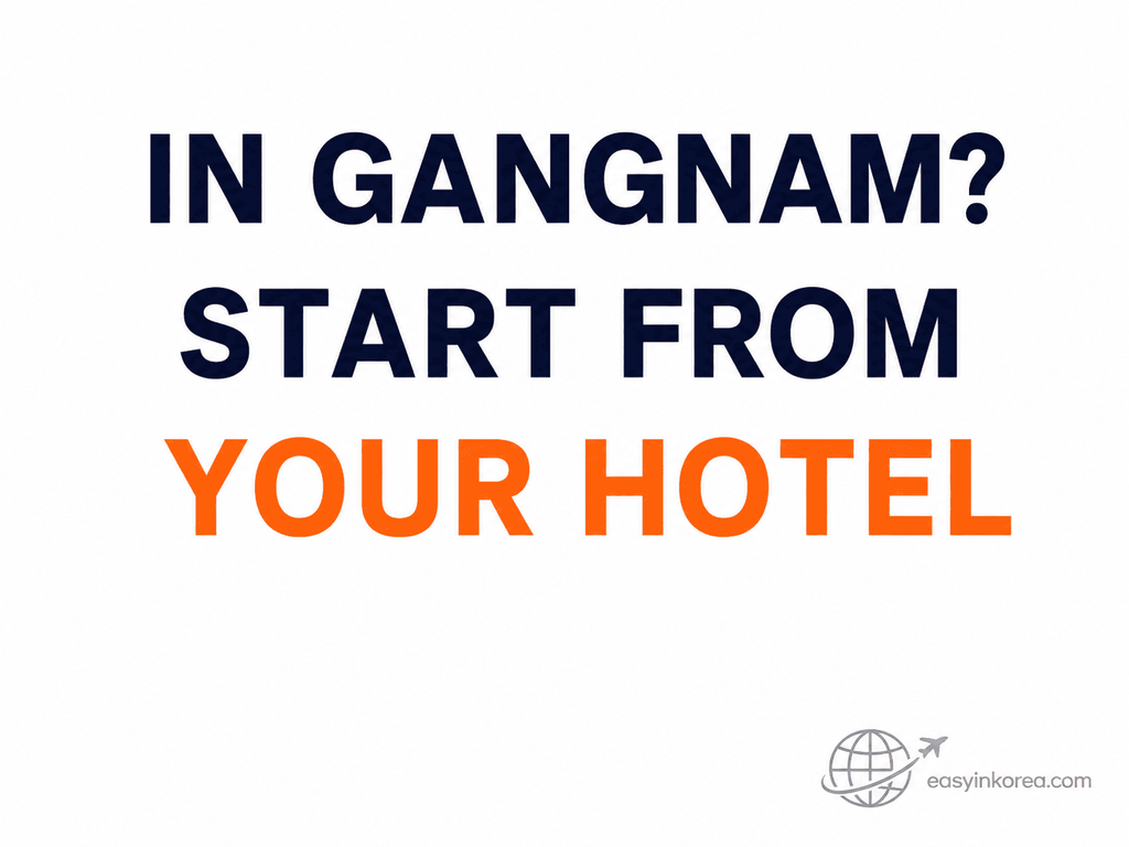 Gangnam to Incheon Airport with Heavy Luggage guide showing that the airport journey should start from your actual hotel