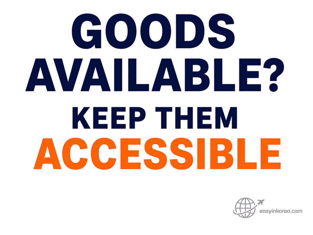 Korea Tax Refund Problems guide showing that tax refund goods should stay accessible in case verification is required