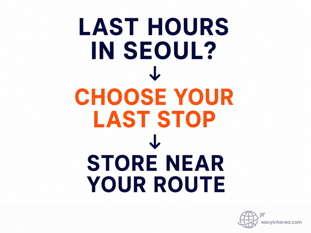 Last-stop decision for luggage storage before Incheon Airport based on a traveler's final route in Seoul