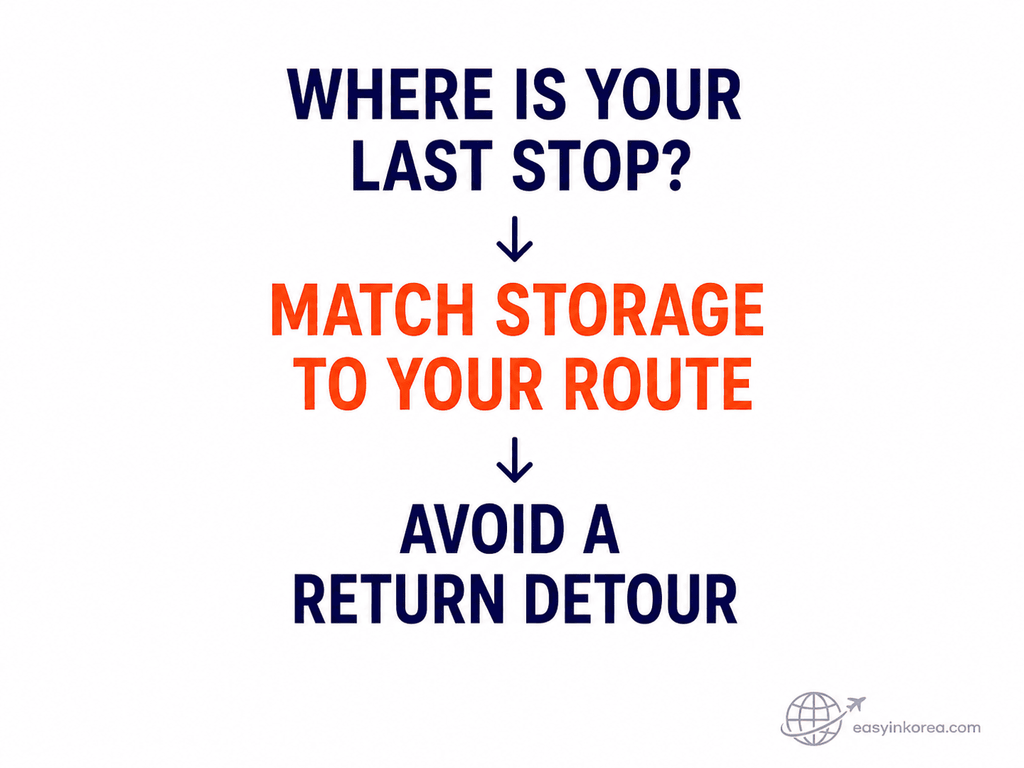 Route-based luggage storage before Incheon Airport decision using the traveler's final stop in Seoul