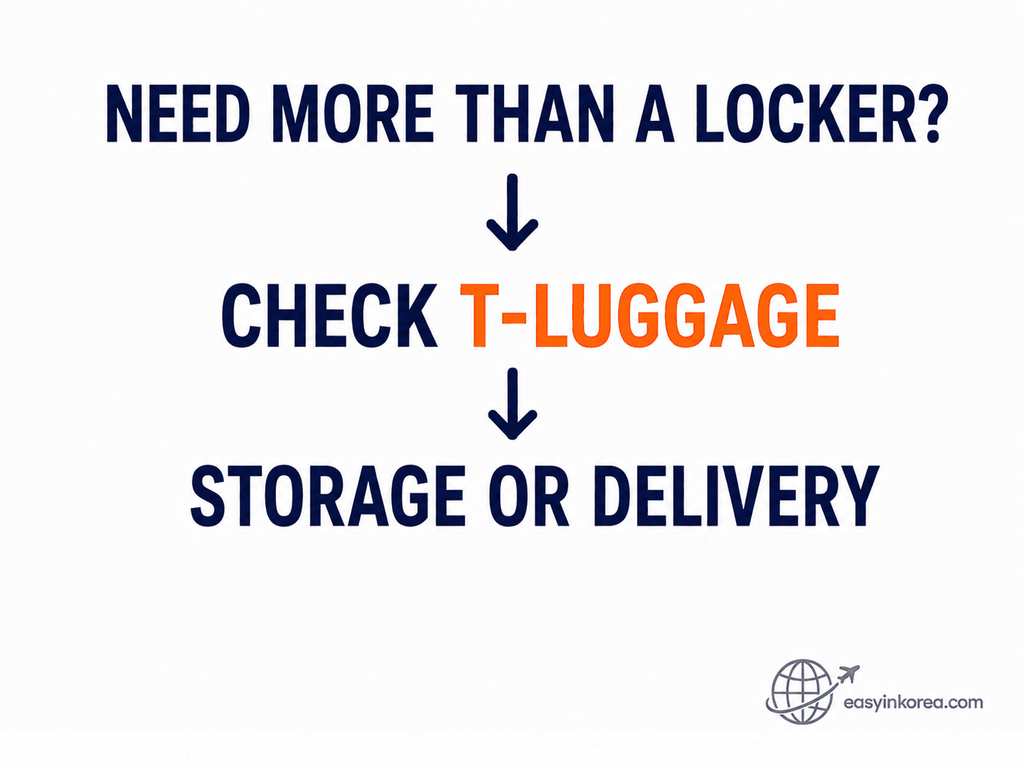 T-Luggage storage and same-day delivery option at Myeong-dong Station