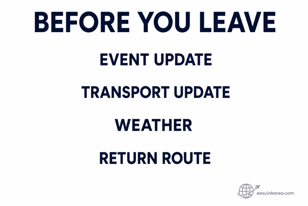 Seoul Fireworks Festival 2026 before-you-leave checklist for event updates, transport, weather, and return route