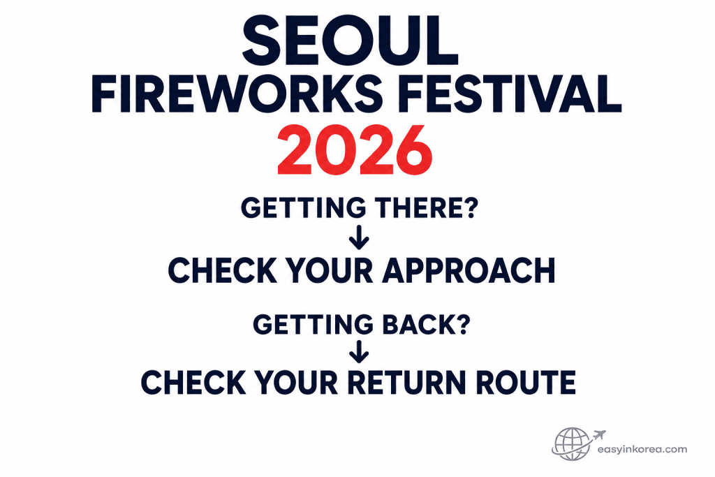 Seoul Fireworks Festival 2026 getting there and getting back route planning guide