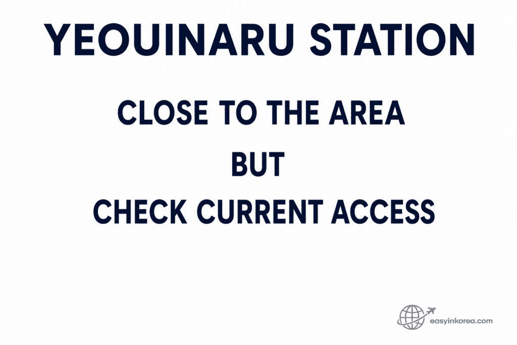 Yeouinaru Station access check for Seoul Fireworks Festival 2026 near Yeouido Hangang Park