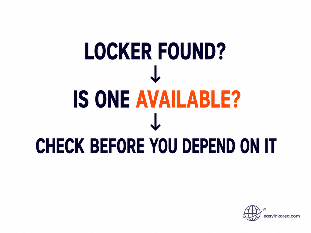 Traveler checking Seoul Station locker availability before a time-sensitive journey