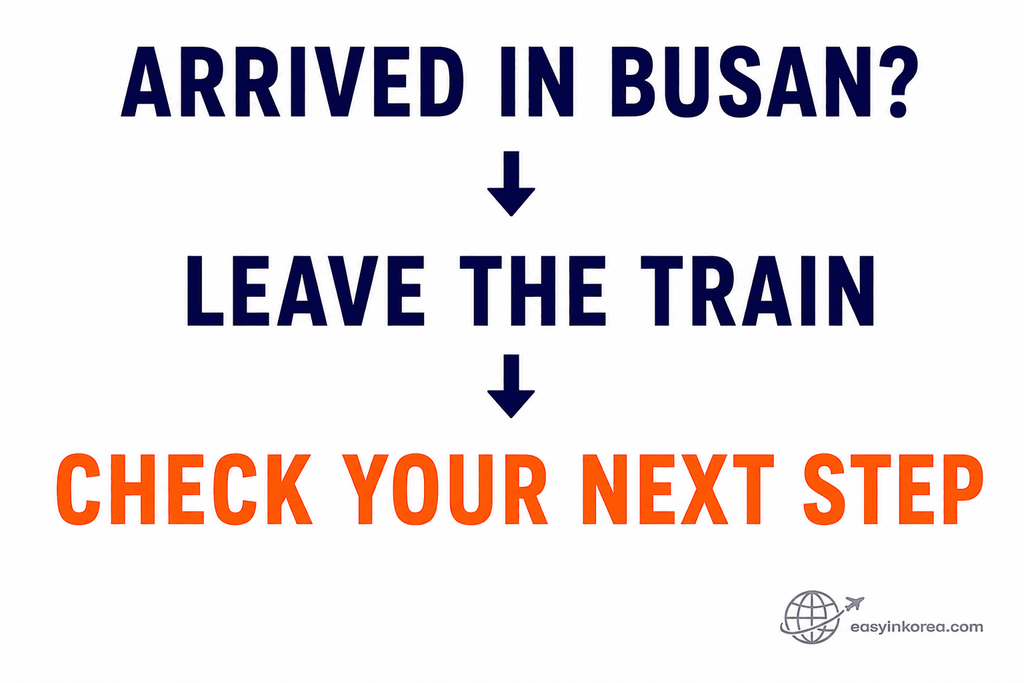 Seoul to Busan KTX arrival at Busan Station before choosing the next local travel step