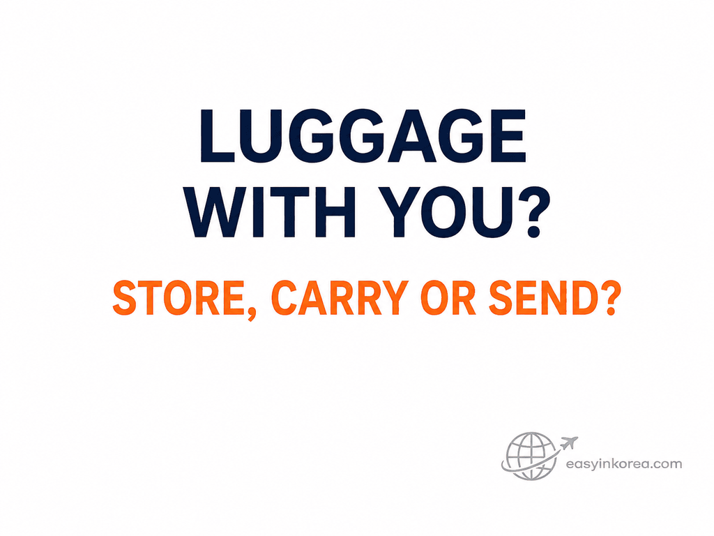 Seoul Travel with Luggage decision guide for choosing whether to store, carry, or send your bags