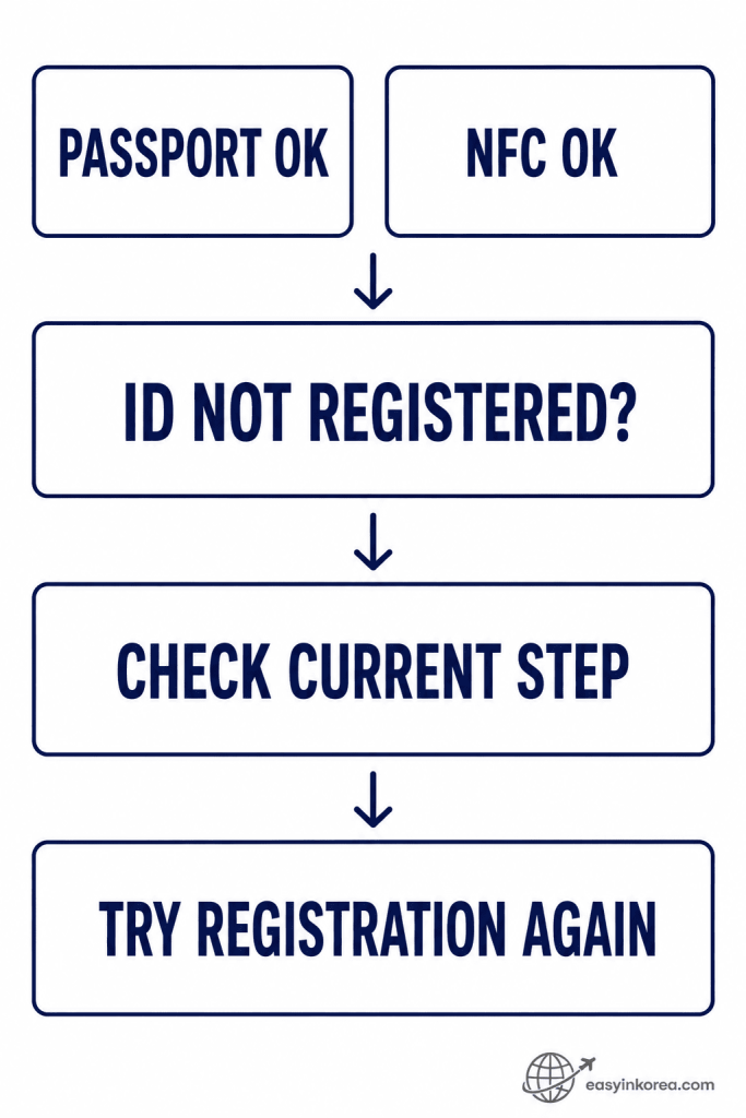 SmartPass Not Working ID registration check after passport and NFC steps are complete