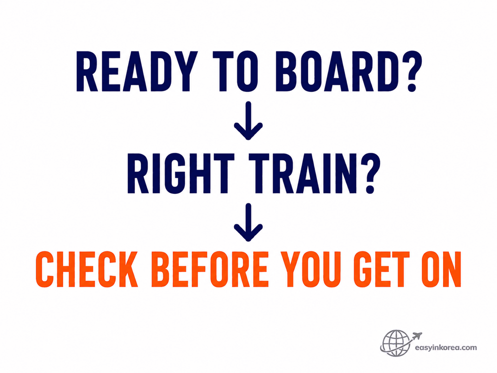 Final KTX boarding check at Seoul Station before getting on the correct train
