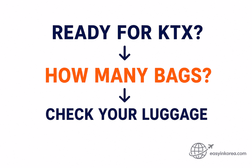 KTX luggage bag count check before boarding a train in Korea