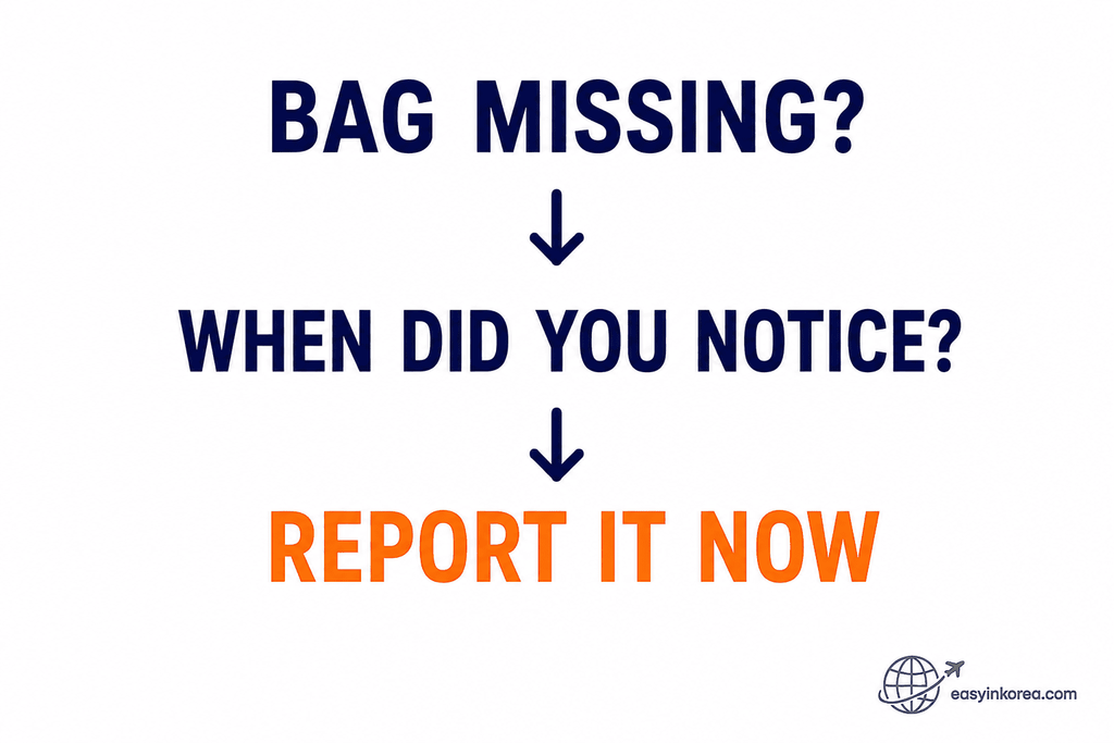 KTX missing luggage recovery check for reporting a lost bag during or after a train journey