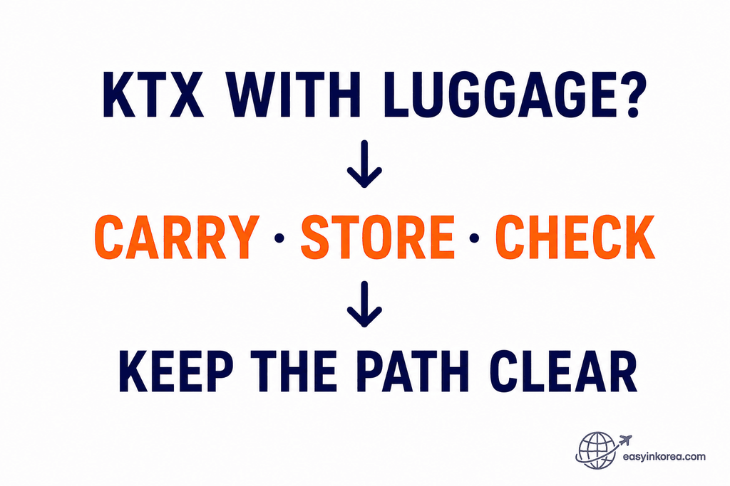 KTX luggage quick decision guide for carrying storing and checking bags before travel