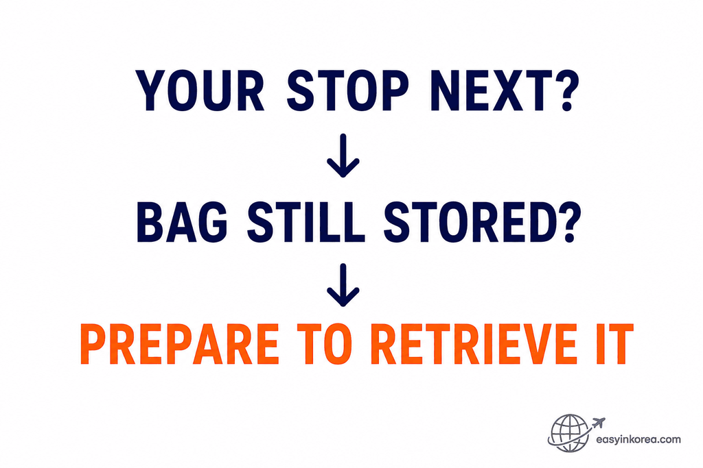 KTX luggage retrieval check before getting off the train at your destination