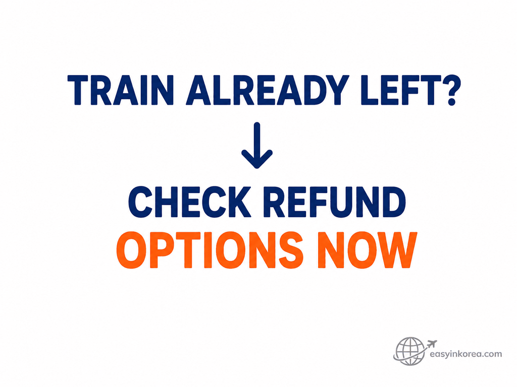KTX post-departure refund decision showing travelers to check available options after the train has left