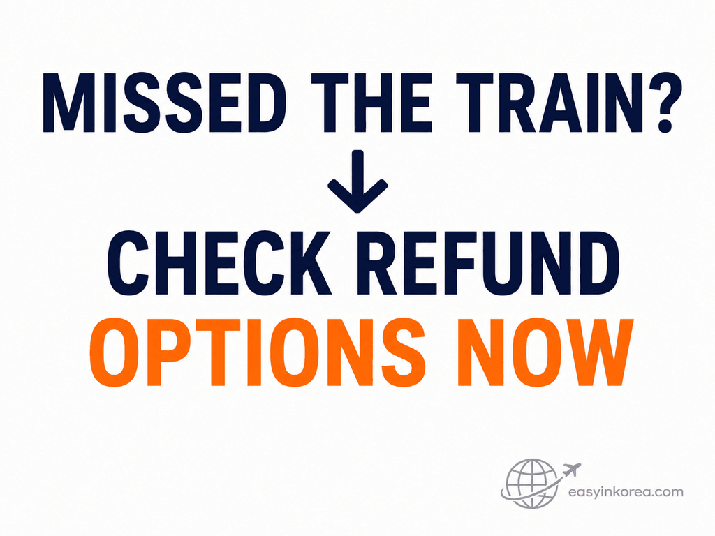 KTX refund after departure decision guide for travelers who missed the train and need to check refund options