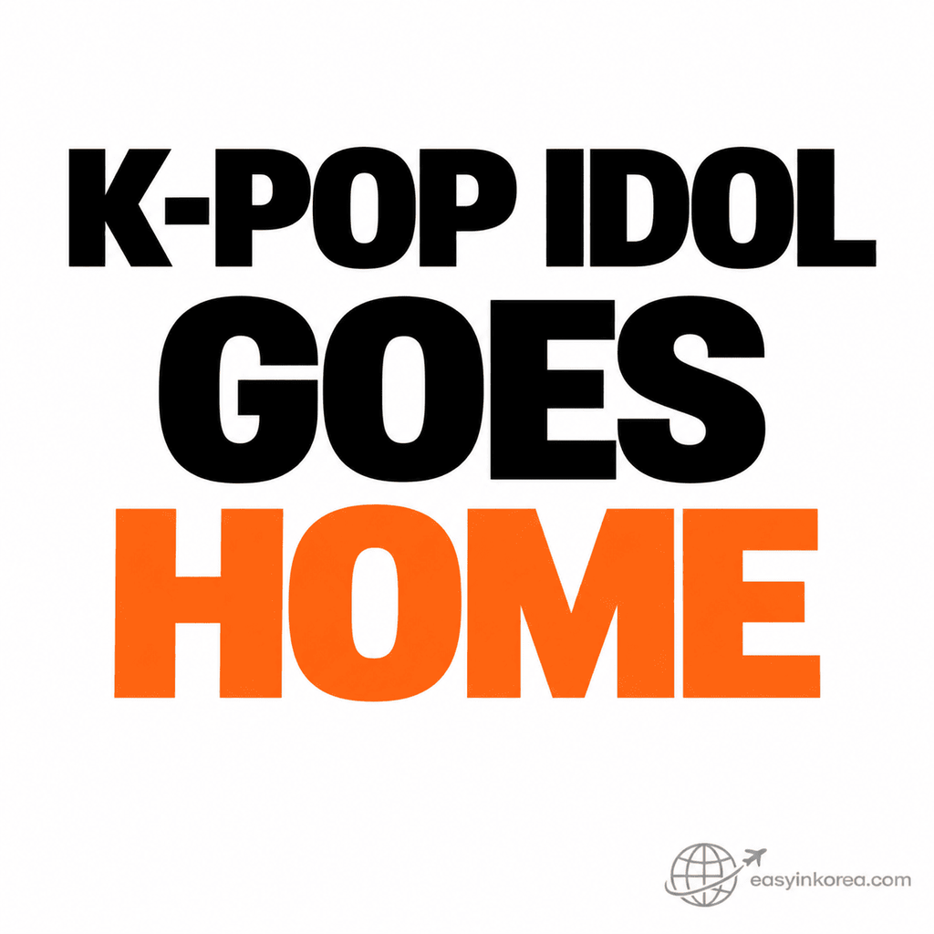 RESCENE story image showing Woni returning home to Geoje and revealing the local Korean side of the K-pop idol beyond the stage