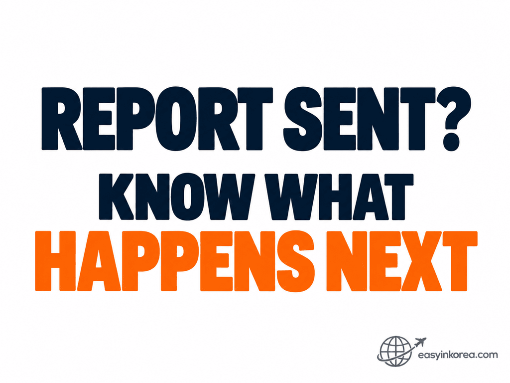 Tourist complaint in Korea guide showing travelers what happens next after a report has been submitted.