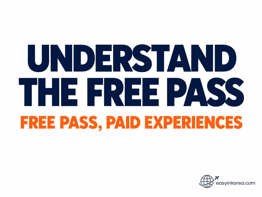 Yeouido Pass guide explaining the difference between a free visitor voucher and paid sightseeing experiences in Seoul.